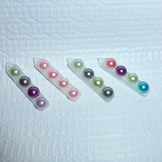 Puppy Bows ~Barrette flowers pearls plastic pet dog hair clip ~USA seller