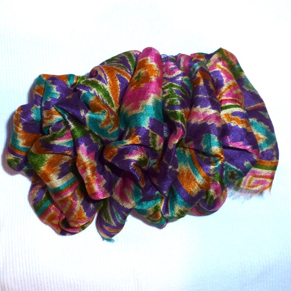 Becky Bows ~ OOAK ladies Hand crafted SILK shabby chic BIG fashion hair bow for ladies or Girls giant purple gold