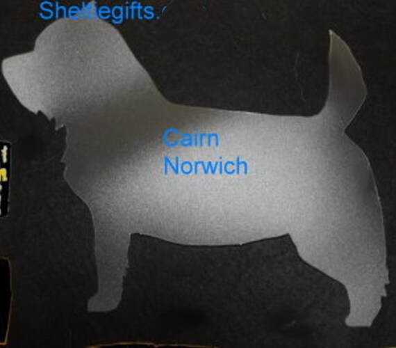 Puppy Bows ~ Cairn Terrier Norfolk Norwich dog breed plastic craft stencil