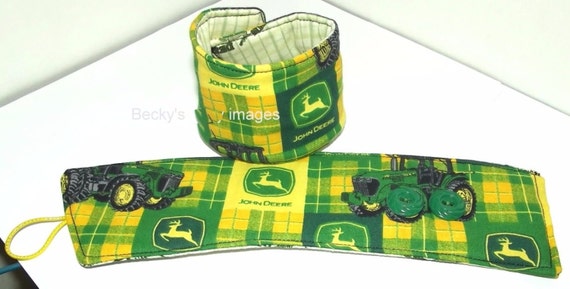 CLEARANCE SALE 50% OFFPuppy Bows~2 over the collar dog pet bandana 8"-9" neck John Deere ~US Seller