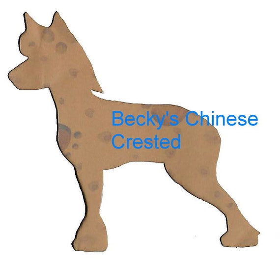 Puppy Bows ~ Chinese crested dog breed plastic craft stencil