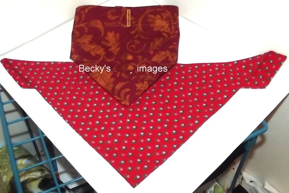CLEARANCE SALE 50% OFFPuppy Bows~2 over the collar dog pet bandana red orange large ~US Seller