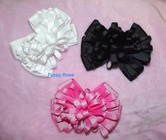 Becky Bows ~ Hand crafted BIG hair bow Women or Girls giant loopy loop pink black or white