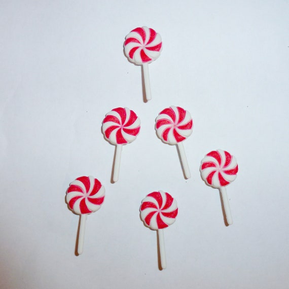 Candy Canes ~ Pinwheels ~ Lollipops Christmas Candy Buttons Buttons Galore