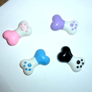 set4 Puppy Bows ~WEE TINY 38 show bows pairs dog bow pet hair clip barrette or latex bands