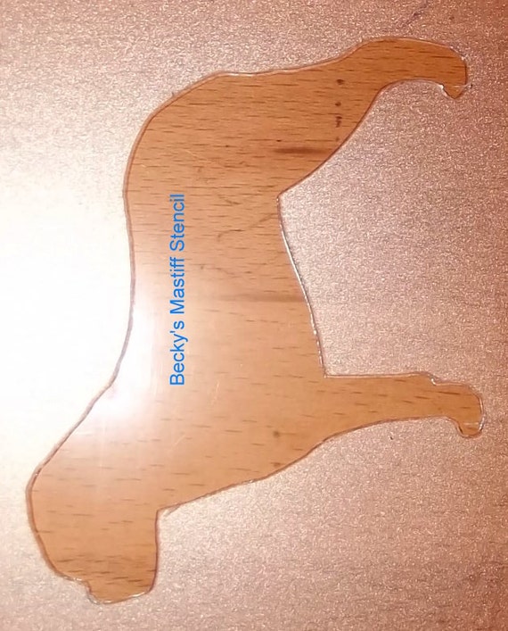 Puppy Bows ~ Bull Mastiff dog breed plastic craft stencil