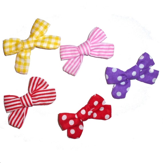 Puppy Bows ~Sweet cotton  dog pet  hair bowknot bow bands or barrette  (fb231)