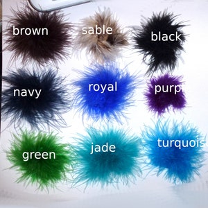 Puppy Bows Feather boa dog bows marabou MANY colors available pet hair barrette clip image 2