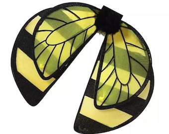 Puppy Bows ~ bumble bee glitter wings costume  for large dog fit 20-50