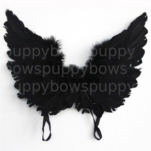 Halloween Angel wings for dogs red black or white or pink dog costume feather FREE SHIPPING Medium Large dogs Black wings 17x12