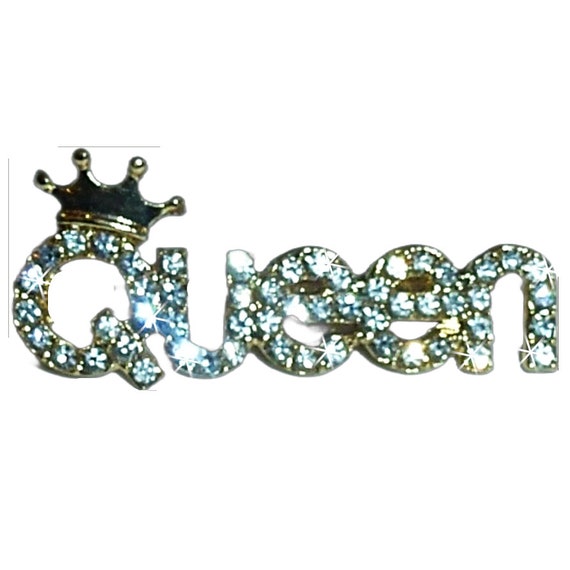 Puppy Bows ~Queen style 48A  rhinestone dog bow french barrette crystal