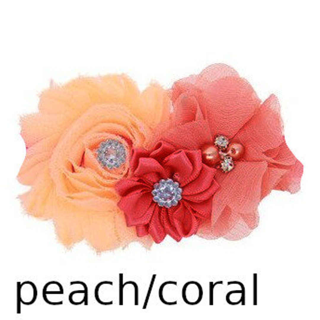 Puppy Bows Dog Collar Slide Bow Large Dog Hair Bows Dark Peach Pink