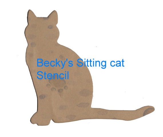 Puppy Bows ~ Cat sitting or standing breed plastic craft stencil