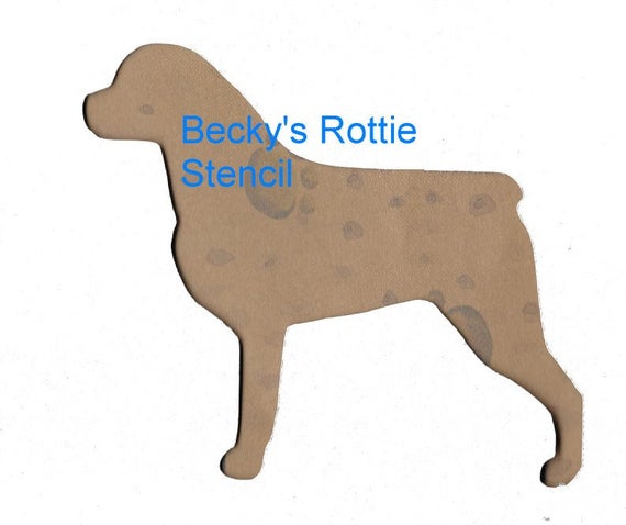 Puppy Bows ~ Rottie Rottweiler dog breed plastic craft stencil