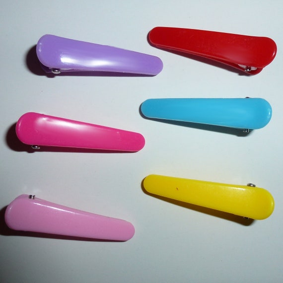 Puppy Bows ~ NEW! craft items dog bow making supplies 35mm hair DIY plastic alligator clip barrette candy colors