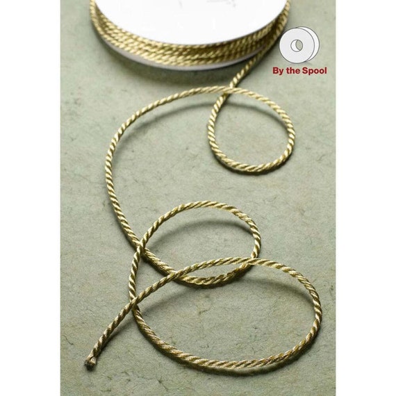 Puppy Bows ~ ribbon craft supplies 1/16" simplicity twisted gold cord 12 ft roll trim ~ US seller