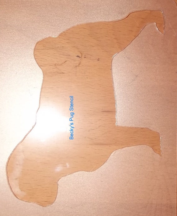 Puppy Bows ~ Pug dog breed plastic craft stencil