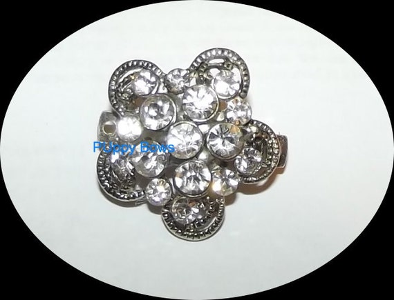Puppy Bows ~ Strutting Peacock for boys and more bowknot rhinestones dog bow pet hair clip barrette