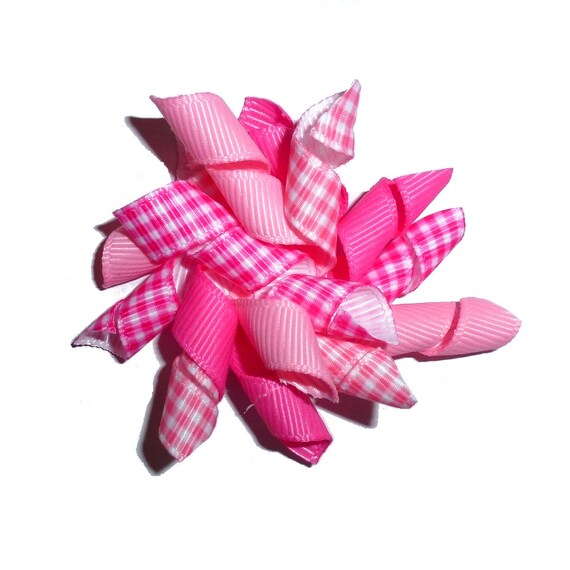 Puppy Bows ~Silver black fancy Korker loop dog bow pet hair clip barrette or latex bands fb120