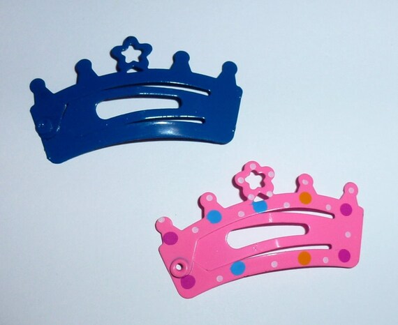 Puppy Bows ~Barrette snap clip CROWNS girl and boy colors shape bow dog Shih Tzu ~Usa seller