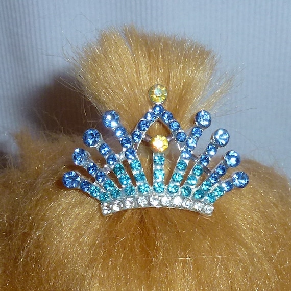 Puppy Bows ~Dog tiara crown styles 51 pink purple blue crystal ~USA seller