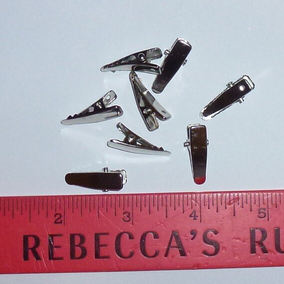 Puppy Bows ~ craft items dog bow making supplies 20mm curved top metal alligator clips