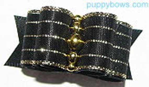 5/8" dog show puppy dog bows for Yorkies, Maltese and Shih Tzu