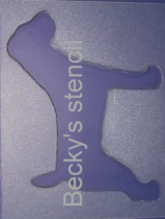 Puppy Bows ~ Jack Russell Parsons terrier dog breed plastic craft stencil