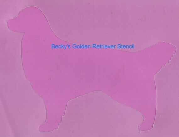 Puppy Bows ~ Golden Retriever dog breed plastic craft stencil