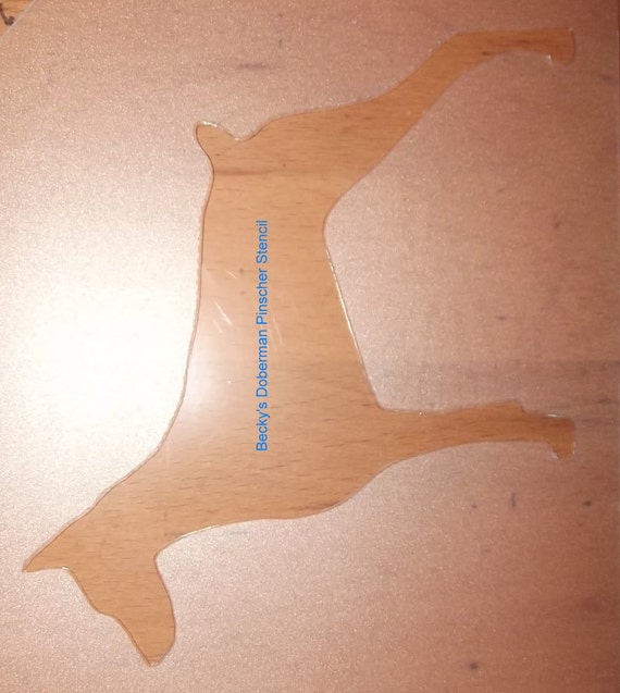 Puppy Bows ~ Doberman Pinscher Dobie dog breed plastic craft stencil