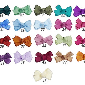 Puppy Bows NEW Autumn & Winter COLORS super tiny 1.5 knot hair bowknot bow bands or barrette image 2