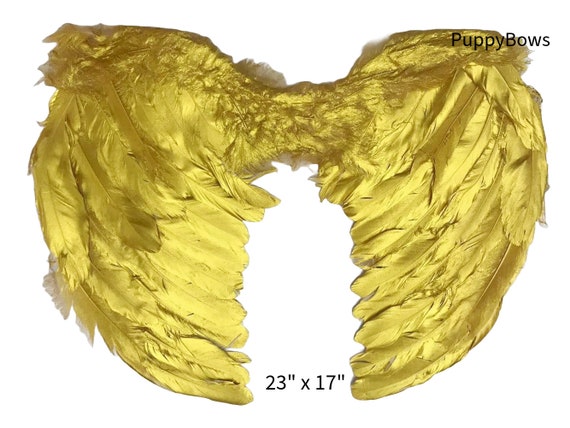 Halloween Golden bird cosplay gold Angel wings for dogs dog costume feather for medium-large