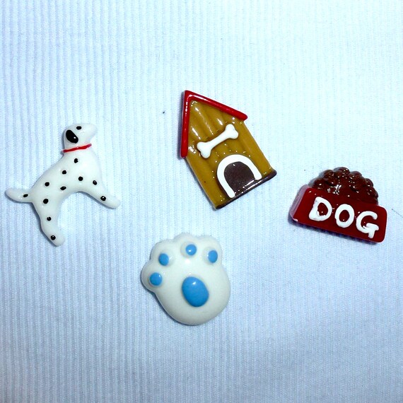 Puppy Bows ~Fun boys set paw print dog house dog bow pet hair clip barrette or latex bands (fb139)