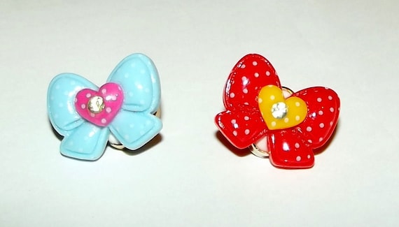 Puppy Bows ~ LIFETIME BOW! small items with changeable never sew latex bands ~USA seller (fb57)