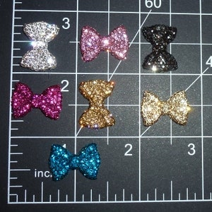 Puppy Bows TINY 3/4 rhinestone STUNNING SPARKLE bowknot dog bow pet hair clip topknot barrette crystals image 6