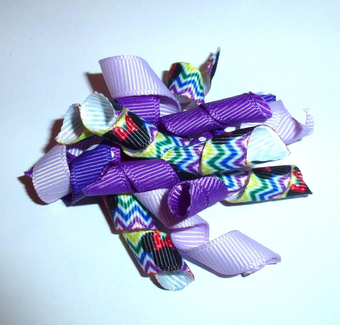 Puppy Bows Multi color rainbow Minnie purple Korker loop dog bow pet