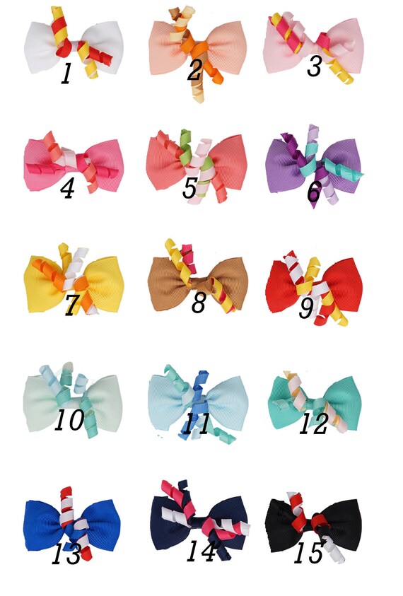 Puppy Bows ~ 1 for 2.99 2 for 4.99  korker mix hair bowknot bow bands or barrette  (fb338)