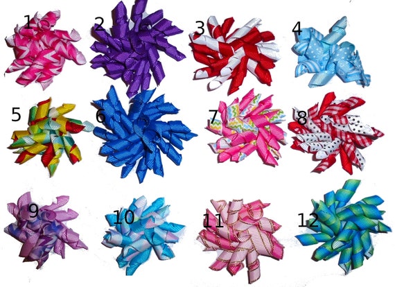 Puppy Bows ~ More Fun Korker corky spiral many colors  barrette or bands pet dog bow