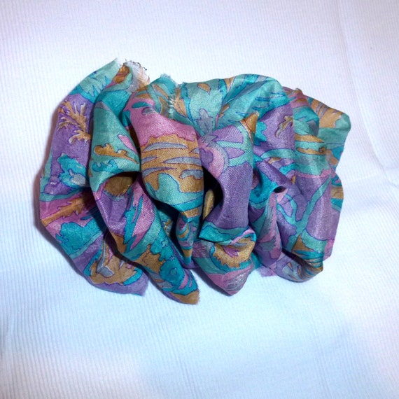 Becky Bows ~ OOAK ladies Hand crafted SILK shabby chic BIG fashion hair bow Women or Girls giant lavender blue