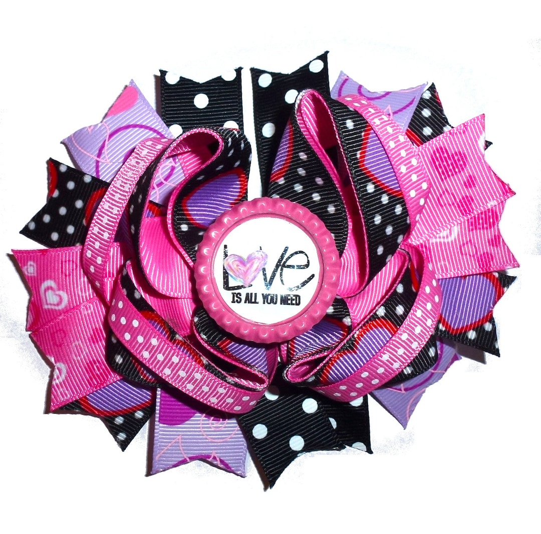 Puppy Bows Dog Collar Slide Bow Valentine's Day Purple Etsy