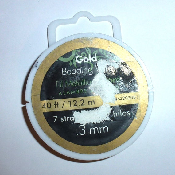 Puppy Bows craft items ~ gold beading wire 40 ft. .3mm