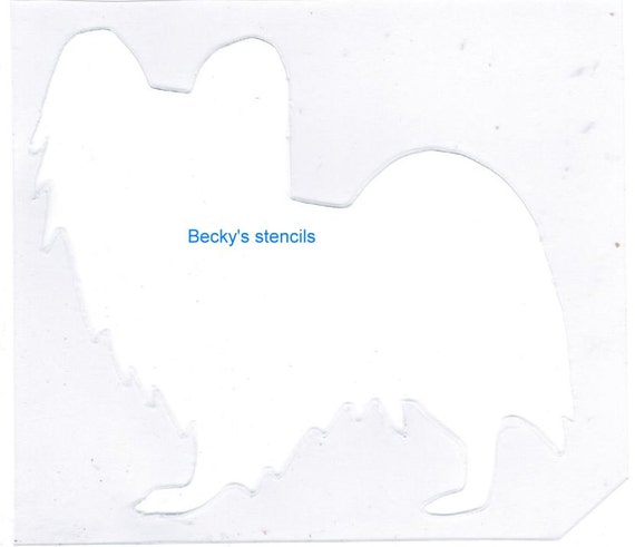 Puppy Bows ~ Papillon butterfly dog breed plastic craft stencil