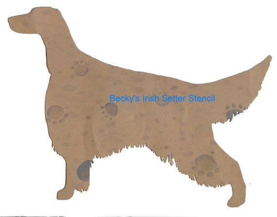 Puppy Bows ~ Irish Setter dog breed plastic craft stencil