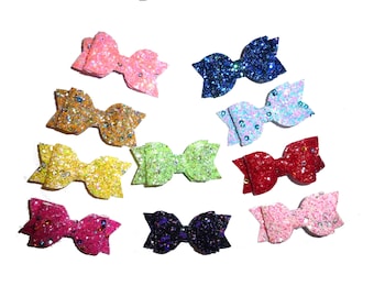 Sensational sequin glitter dog bow many colors many attachments lots of bling (fb226)