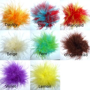 Puppy Bows Feather boa dog bows marabou MANY colors available pet hair barrette clip image 5