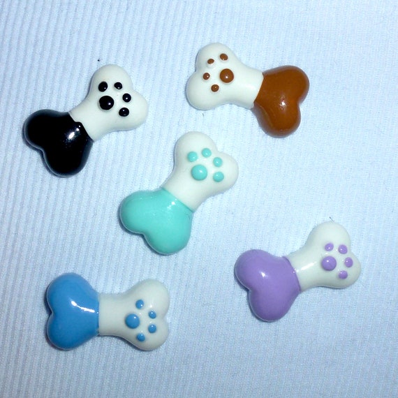 Puppy Bows ~CUTE paw print dog bone dog bow pet hair clip barrette or latex bands (fb139)