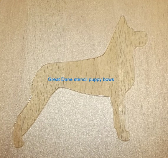 Puppy Bows ~ Great Dane dog breed plastic craft stencil