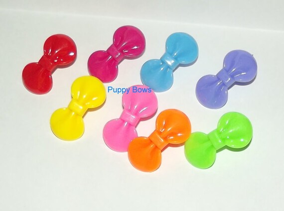 Posh Puppy Dog Bows ~ CLEARANCE SALE 50% OFF Multi color Small bowtie pet hair bow Shih Tzu topknot barrette clip