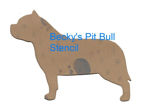 Puppy Bows ~ Pit Bull dog breed plastic craft stencil