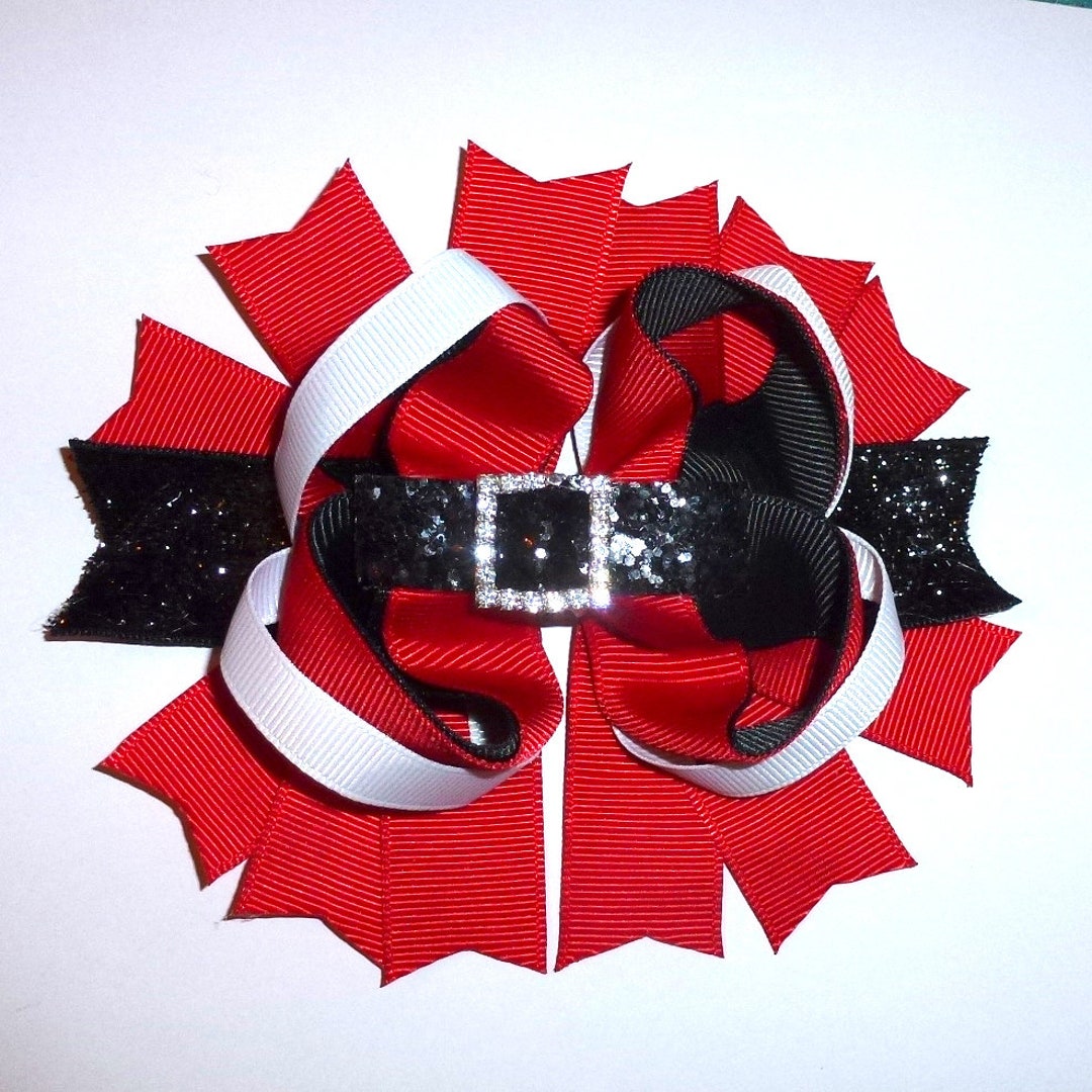 Puppy Bows Dog Collar Slide Bow Christmas Rhinestone Santa Etsy